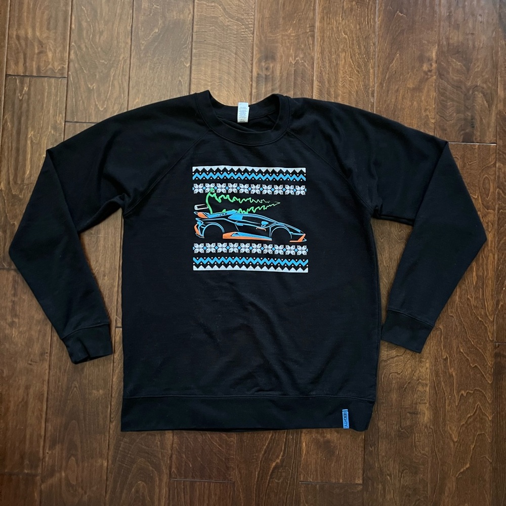 80eighty Men’s Large Sportscar Christmas Sweatshirt